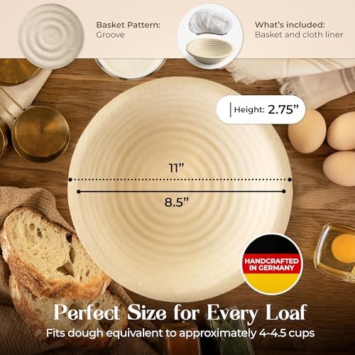 11 Round Banneton Bread Proofing Basket Made in Germany