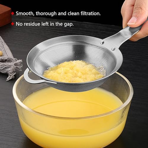 Premium Stainless Steel Punch Hole Sieve Set with Handle for Kitchen Use