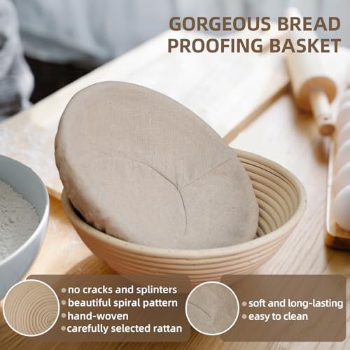 Perfect Bread Proofing Baskets with Linen Liner Hand-Woven Rattan More
