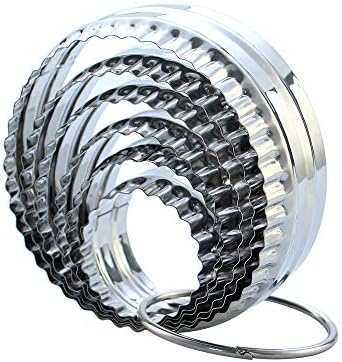SurgeHai Fluted Cookie Cutters Set of 6