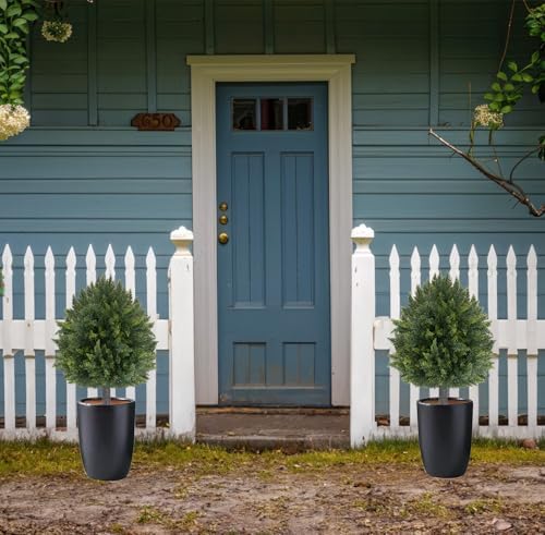 Vibrant 2-Pack Artificial Cypress Topiaries
