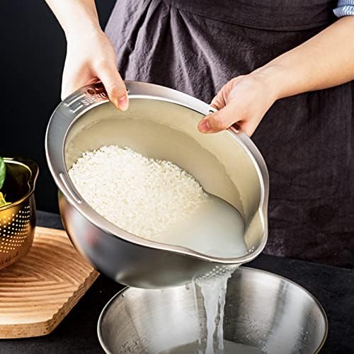 DOPMEP 4-in-1 Rice Washer Strainer Bowl 1