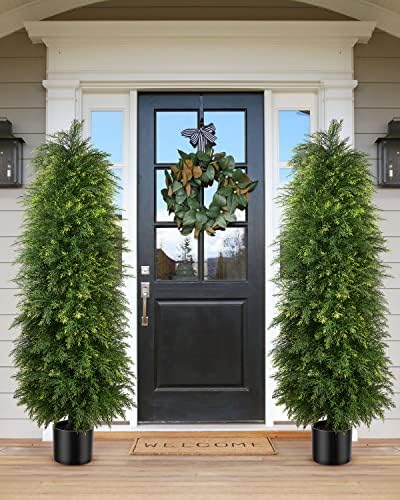 Premium Cedar Topiary for Front Porch Fake