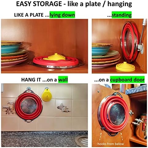 Collapsible Colander Funnel for RV Storage
