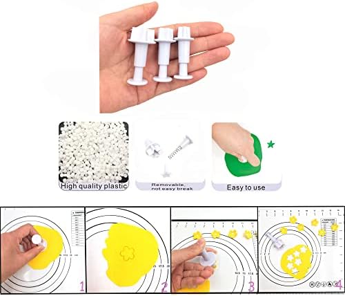 Gobaker Star Plunger Cutter Set for Cake and Cookies