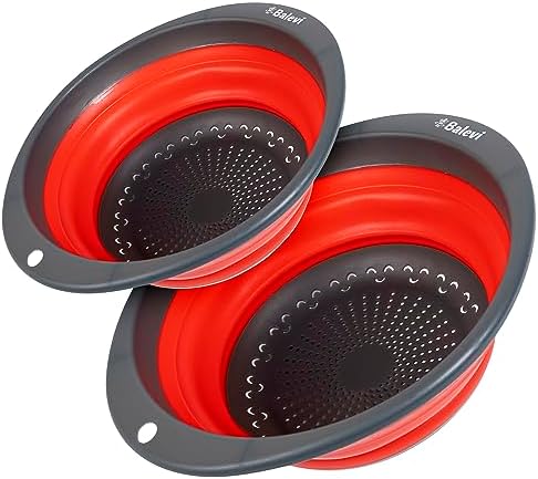 Balevi Collapsible Colanders Set of 2 - Red