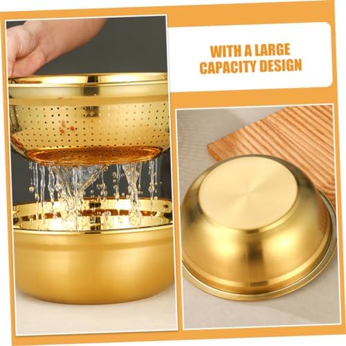 Stainless Steel Colander Set for Kitchen Use