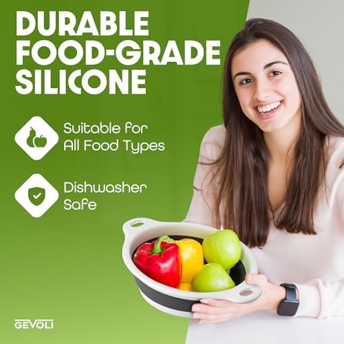 Collapsible Kitchen Colander for Veggie Removal Perfect for Frequent Users