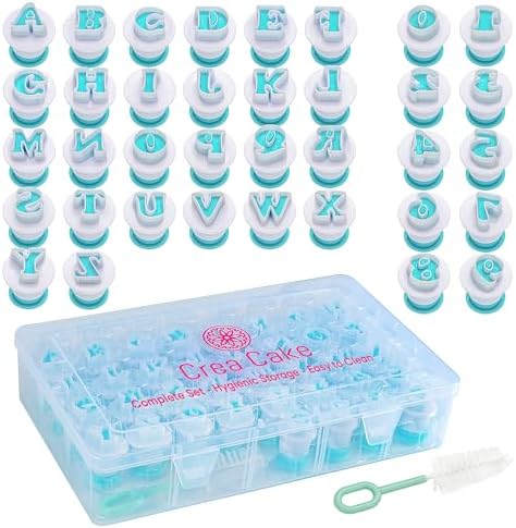Crea Cake 36 pcs Fondant Alphabet Letter Cutters BPA Free Multifunctional