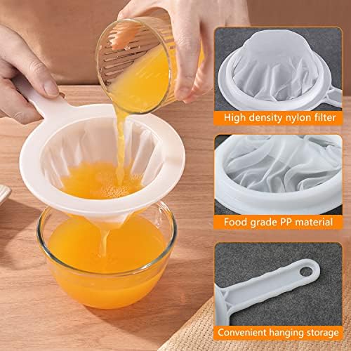 MIATTCLD Perfect for Kitchen Straining - Ultra-Fine nylon mesh with Handle