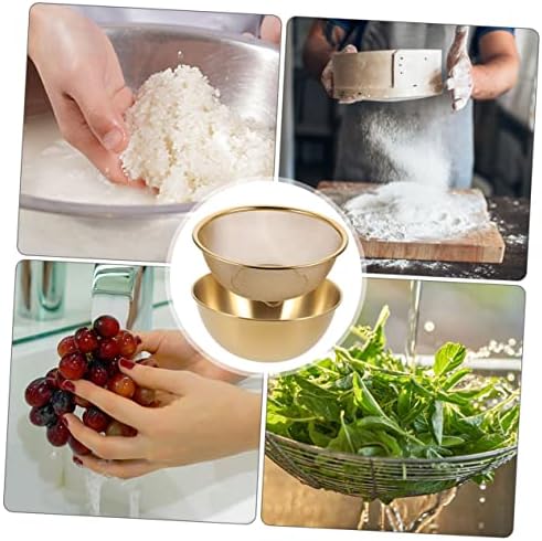 2-Piece Set of Stainless Steel Rice Strainer and Colander