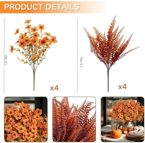 Astryas 20-Bundle Artificial Fake Flowers Outdoor