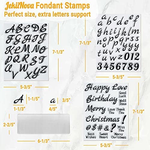 Creative Baking Tools - Alphabet Fondant Stamp Set with 4 PCS in Silicone
