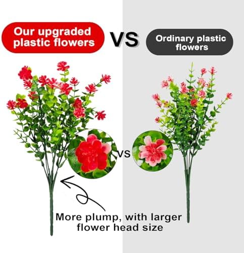 Discreet and realistic artificial flowers for outdoor gardens