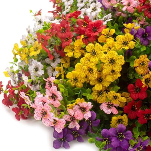 20-Bundle Artificial Flowers for Outdoor Use