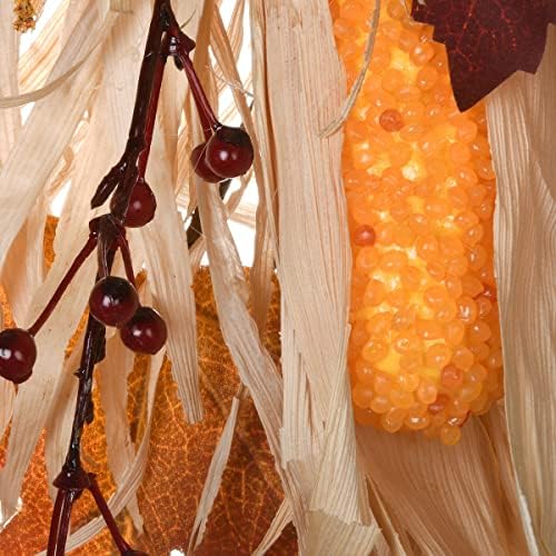 30 Harvest Teardrop with Maple Leaves Brown - Realistic Artificial Plant