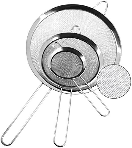 Anaeat Fine Mesh Strainers - Premium Stainless Steel Colander Sieve Sifter