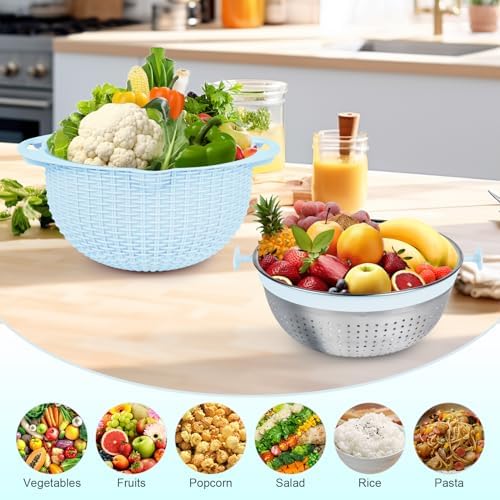 4-in-1 Kitchen Colander Set with Mixing Bowl