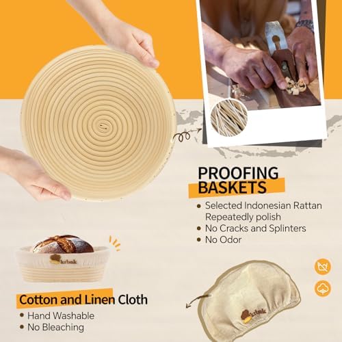Handcrafted proofing basket sustainable resilient for sourdough baking