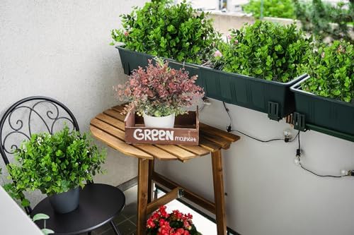 8-Pack Boxwood Bushes Greenery Faux Eucalyptus Outdoor Decor