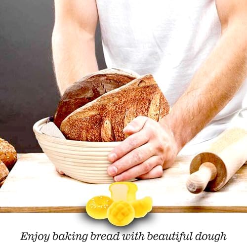 Banneton Round Sourdough Bread Proofing Basket with Liner