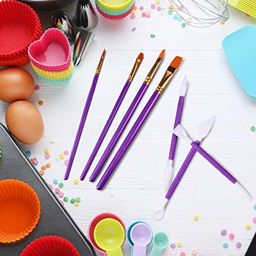 24 Pieces Cookie Decorating Tool Set with Brushes and Tweezers