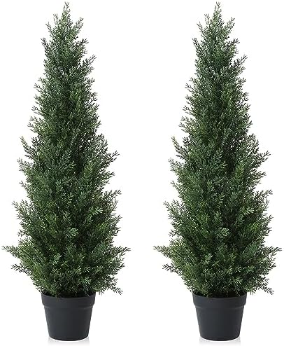 3FT Realistic Faux cedar topiary set of 2