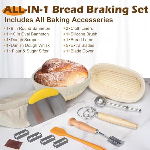 Sourdough Bread Proofing Basket Set for Perfect Loaves