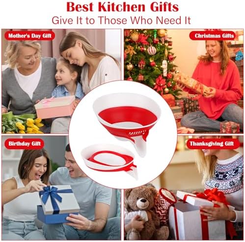 AvoDov Multifunctional Drain Basket with Spout Kitchen Colander Strainer