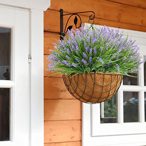 24 Bundles Artificial Grass Fake Plants for Outdoor Use