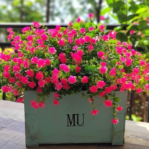 Grunyia 12-Piece Outdoor Artificial Flower Bundle for Home Use