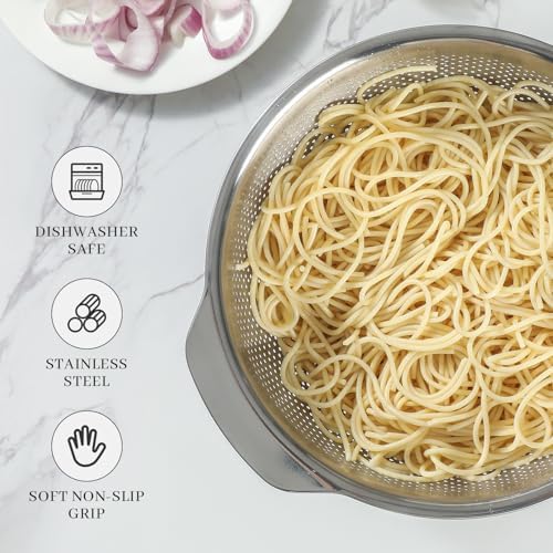 188 stainless steel microwell colander 5QT_large_capacity_with_handle