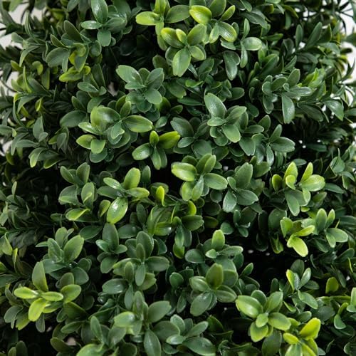 Nearly Natural 2 Set UV-Resistant Boxwood artificial plants with integrated ground stakes