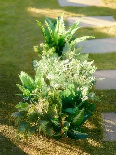 14 Bunch Realistic Fake Plants Outdoor Decor