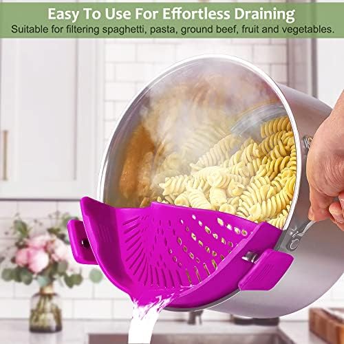Easy Clip-On Silicong Strainer for Pots Bowls