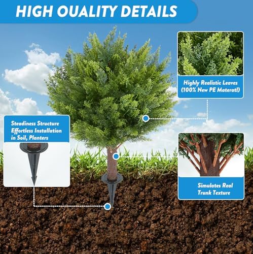 Ready to Plant Outdoor Artificial cedar Shrubs