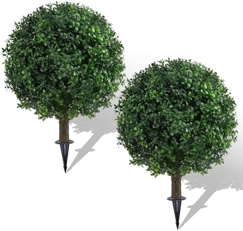 Realistic Boxwood Outdoor Plant Set