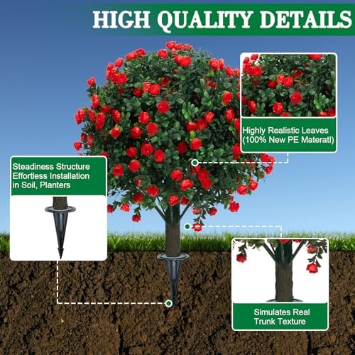 AOKIIE Realistic Boxwood Topiaries - Outdoor