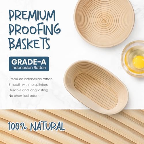 RORECAY Sourdough Breads Proofing Basket Set
