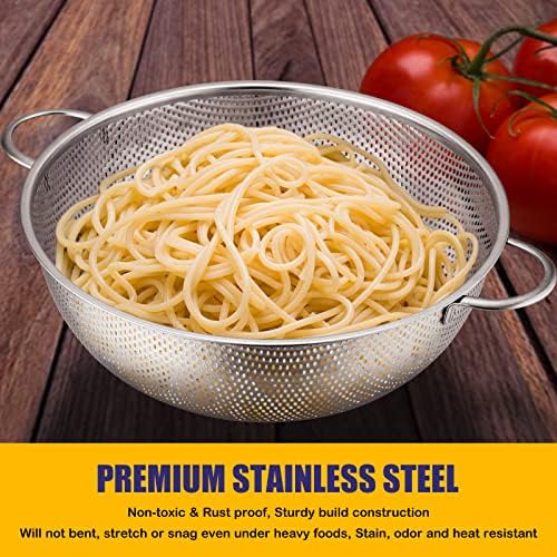 E-far Premium 3-Piece Stainless Steel Colander Set