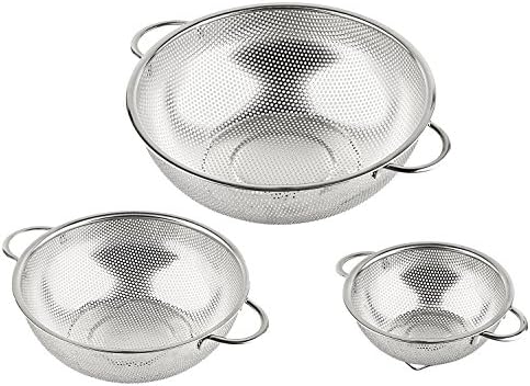 3-Piece Stainless Steel Mesh Strainer Set