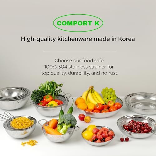 COMPORT K Premium 188 304 Stainless Steel Strainer Set of 3