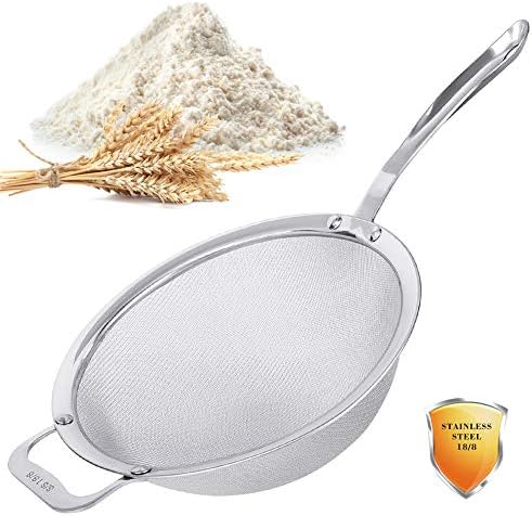 9 Mesh 188 Stainless Steel Quinoa Sieve with Handle