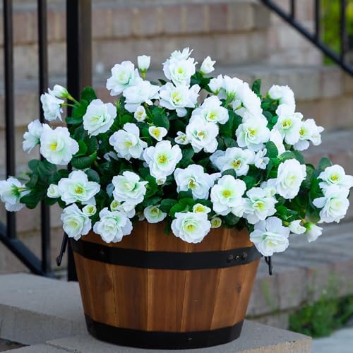 Real-Looking Outdoor Fake Flowers 3Pcs