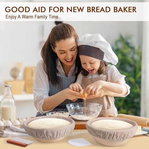 Loplurea Sourdough Banneton Basket Set of 2