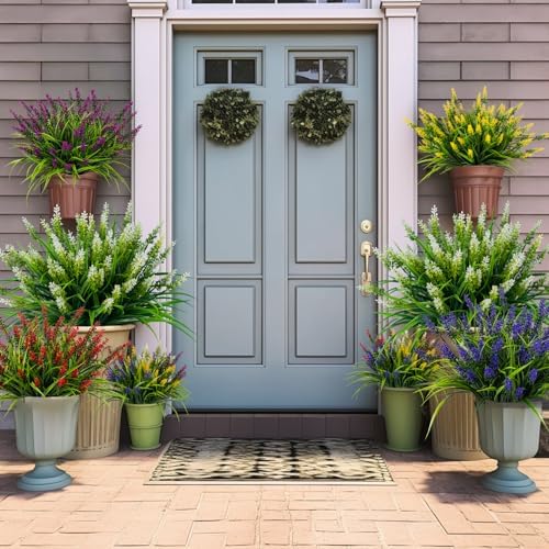 24 Balloon-Placed Fake Lavender Flowers for Outdoor Spaces