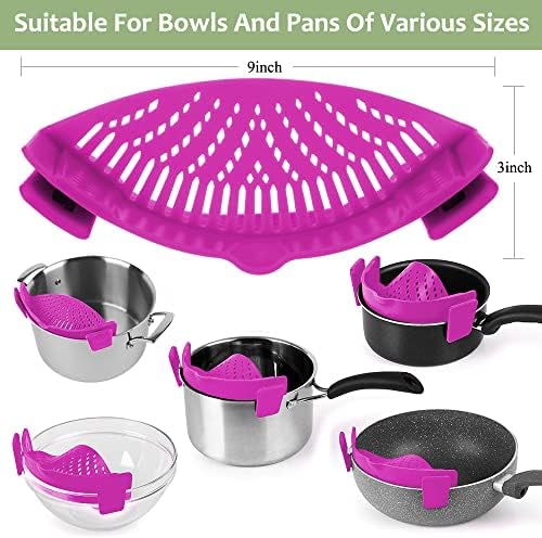 Easy Clip-On Silicong Strainer for Pots Bowls
