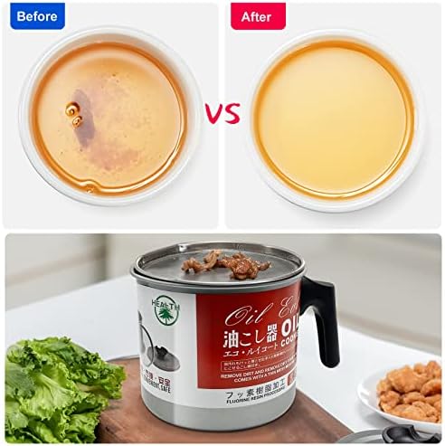 Precision Bacon Grease Container with Fine Strainer for Kitchen Storage