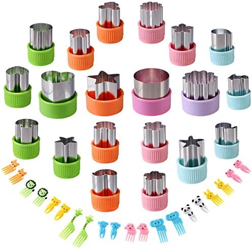 Personalized Kids Veggie and Food Cutters with Unique Animal Stamps