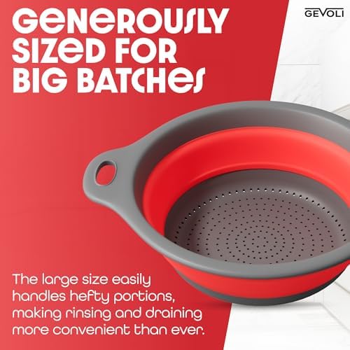 Gevoli Strainer with Self-Draining Base 5QT